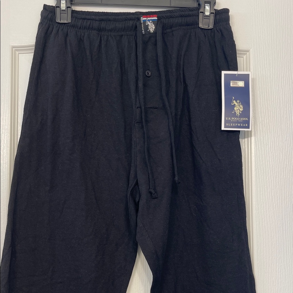 U.S. Polo Assn. Men's Black Joggers PJS size S relax and comfort, Black NEW